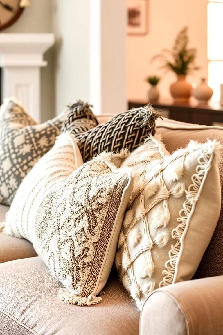 Decorative Throw Pillows - 24 Living Room Furniture Ideas
