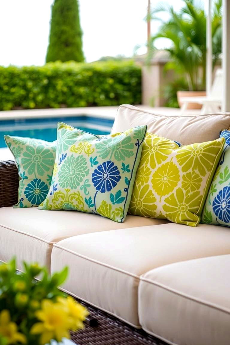 Decorative Throw Pillows - 24 Pool Decor Ideas