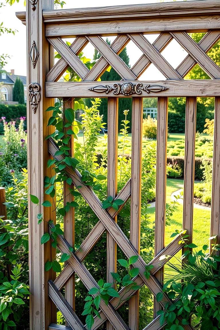 Decorative Trellis Fence - 24 Vegetable Garden Fence Ideas