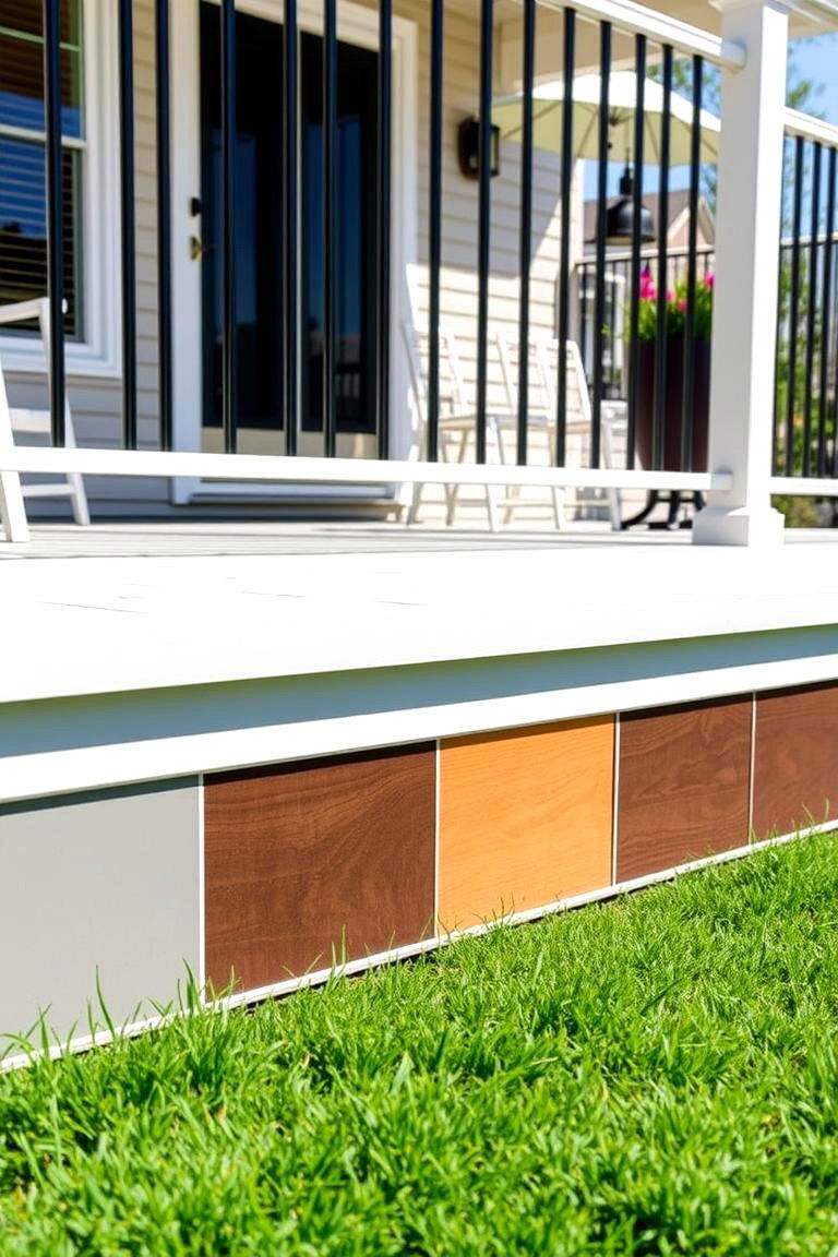 Decorative Vinyl Panel Approach - 24 Deck Skirting Ideas