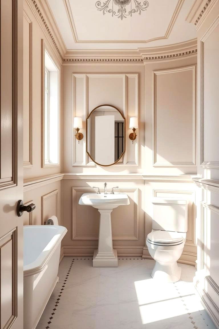 Decorative Wainscoting A Touch of Class - 24 Victorian Bathroom Ideas