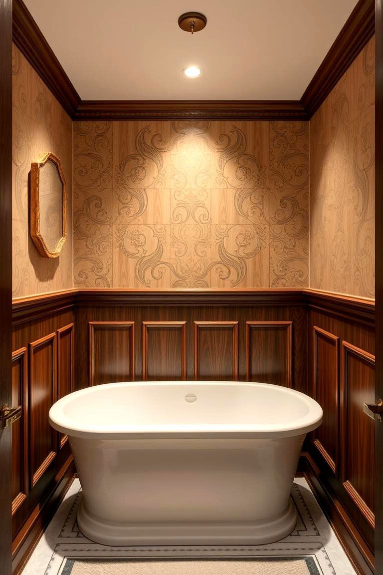 Decorative Wainscoting for Added Texture - 24 Tuscan Bathroom Ideas