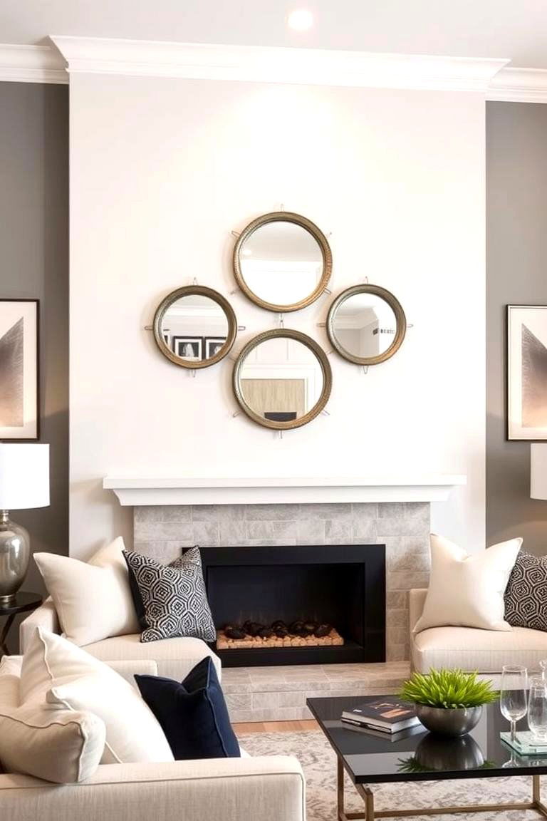 Decorative Wall Mirror Sets - 24 Living Room Mirror Ideas