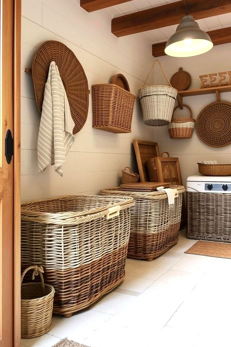Decorative Wicker Laundry Baskets - 24 Laundry Basket Storage Ideas