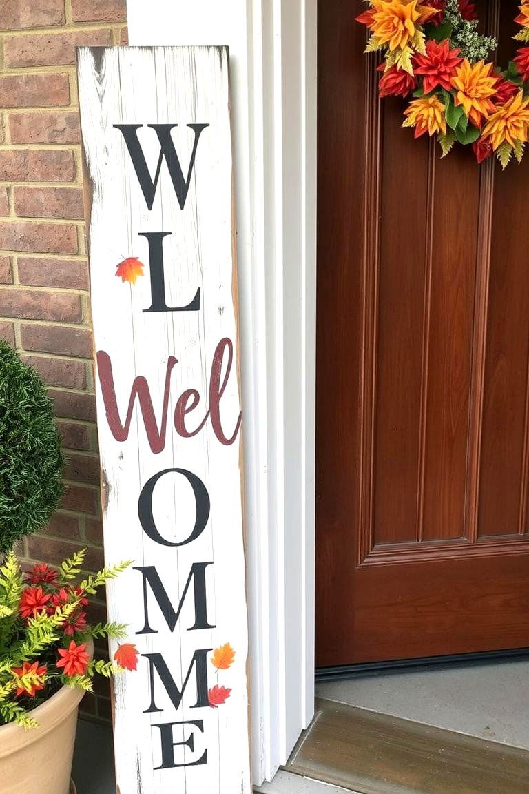 Decorative Wooden Signs - 24 fall outdoor decorating ideas