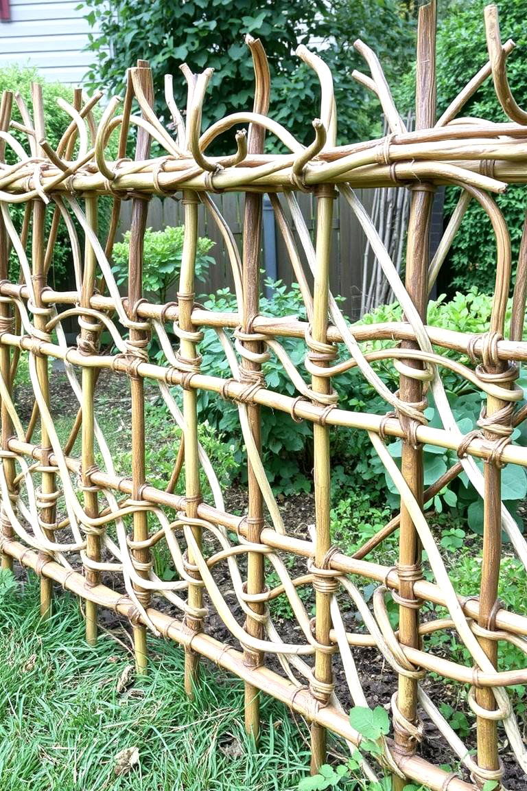 Decorative Woven Fence - 24 Backyard Fence Ideas