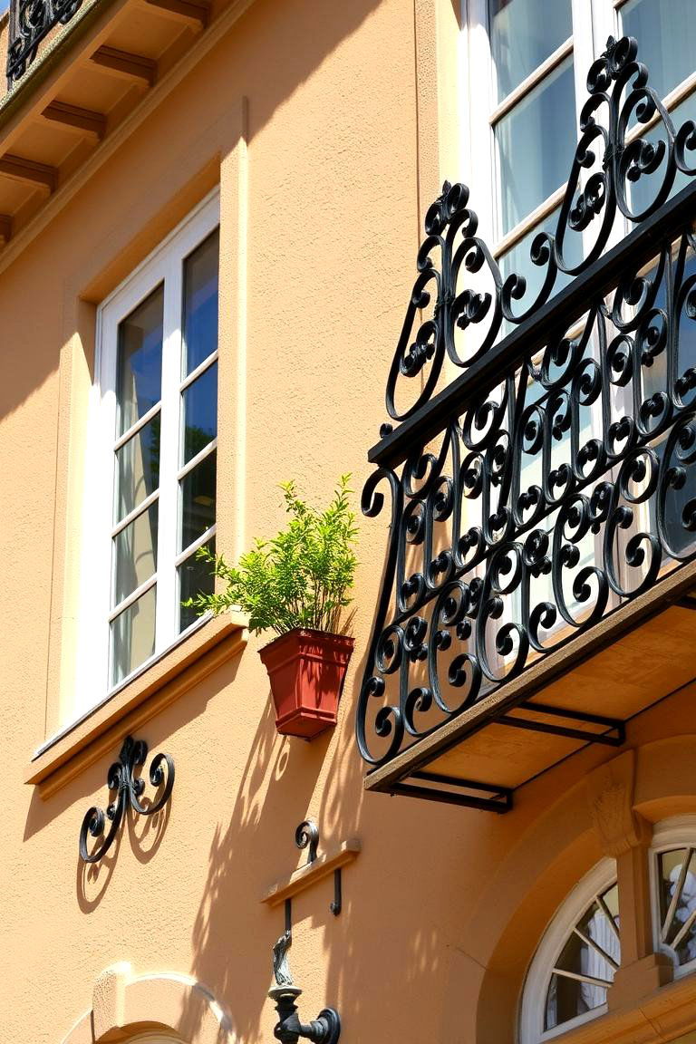 Decorative Wrought Iron Accents - 24 Mediterranean House Exterior Ideas