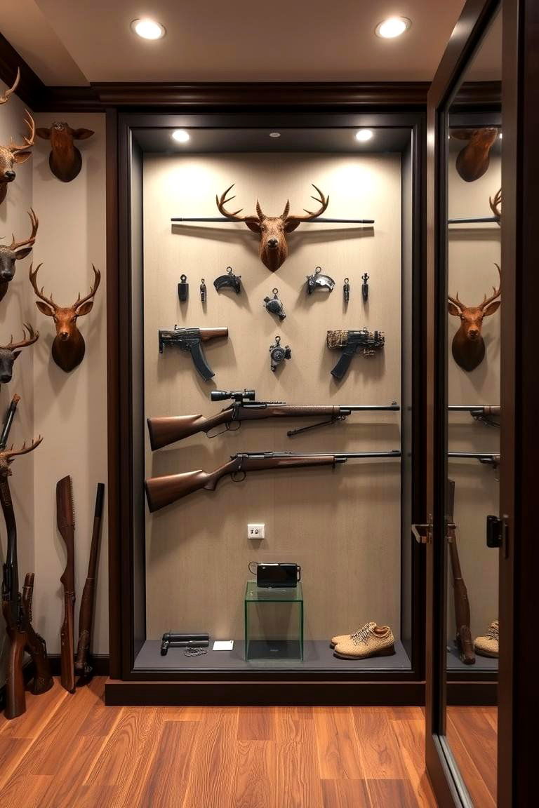 Dedicated Firearm Display - 24 Hunting Trophy Room Ideas
