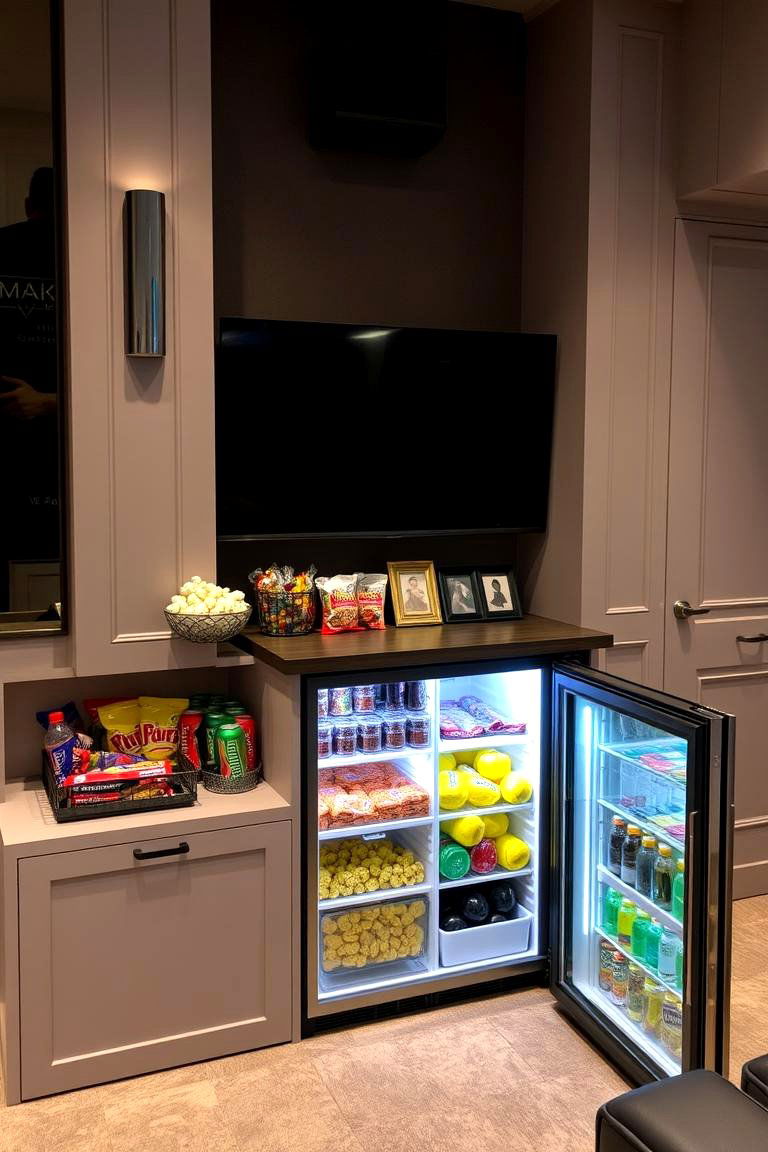 Dedicated Snack Bar - 24 Home Theater Ideas