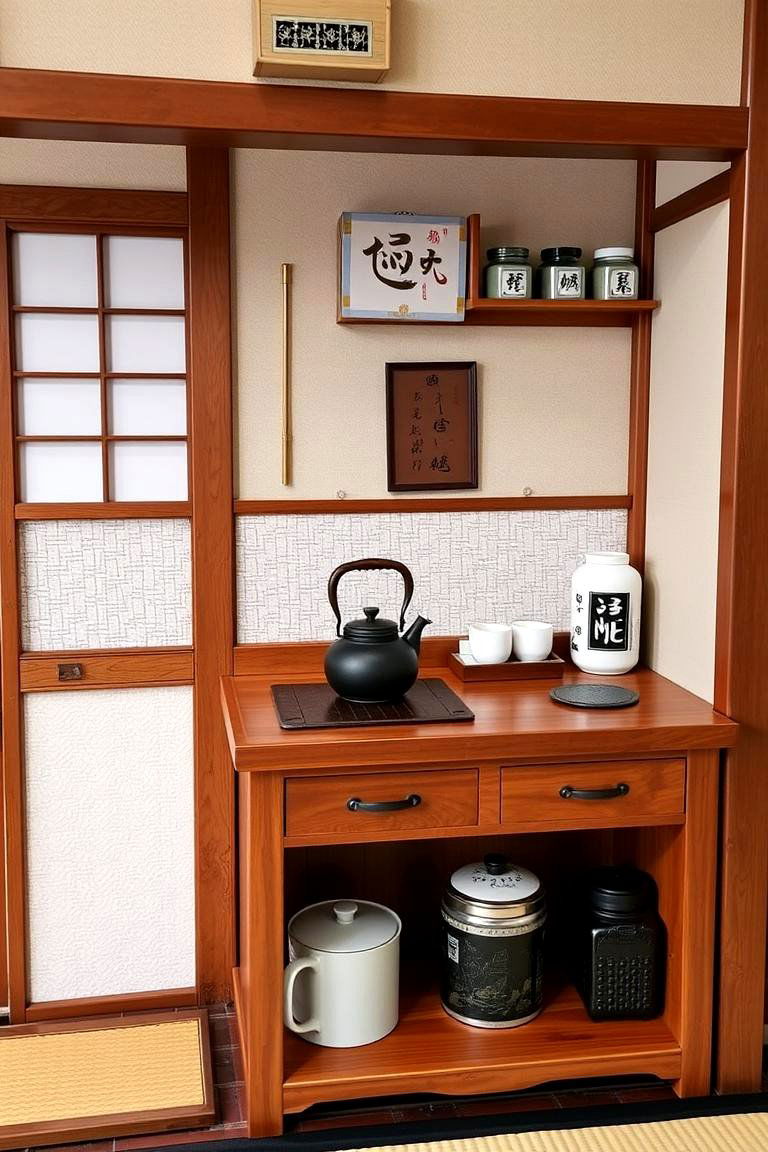 Dedicated Tea Preparation Area - 24 Japanese Style Kitchen Ideas