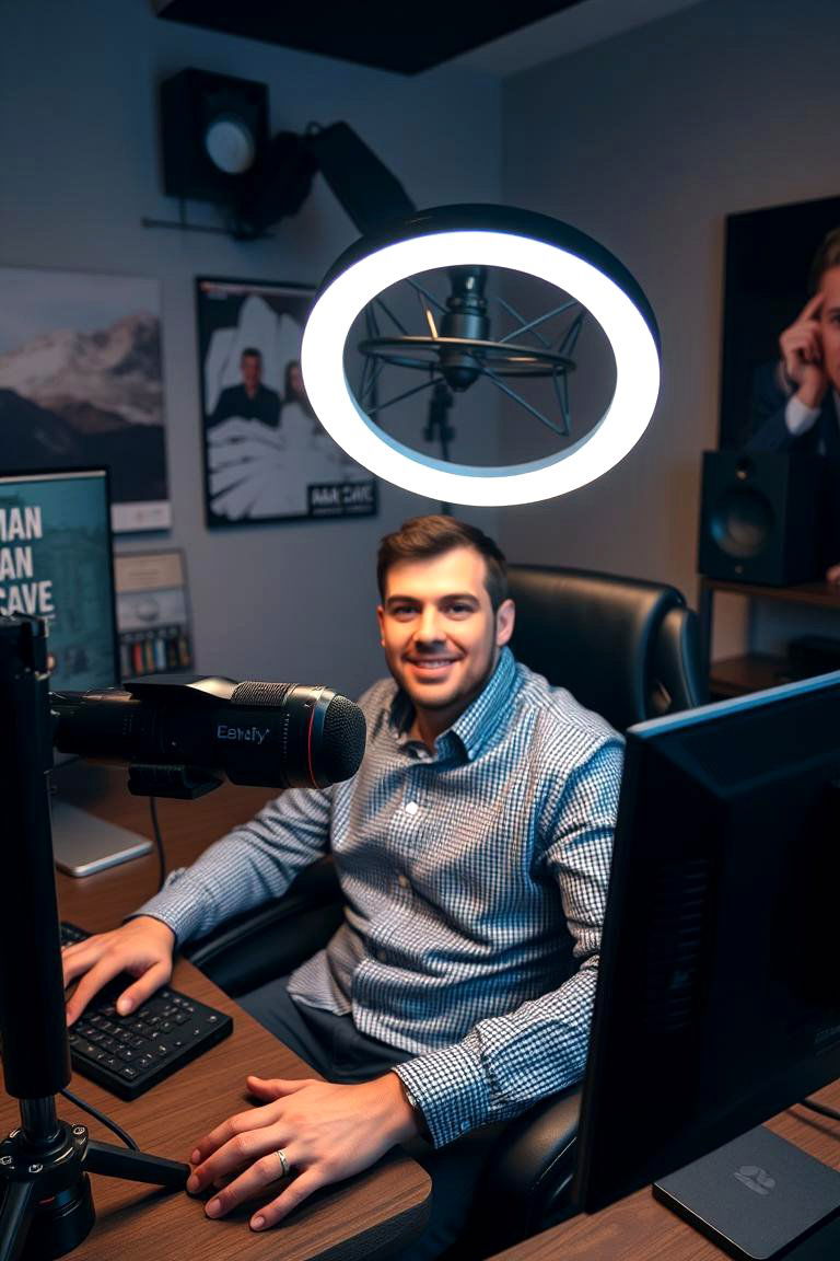 Dedicated Video Call Setup for Professional Communication - 24 Man Cave Office Ideas