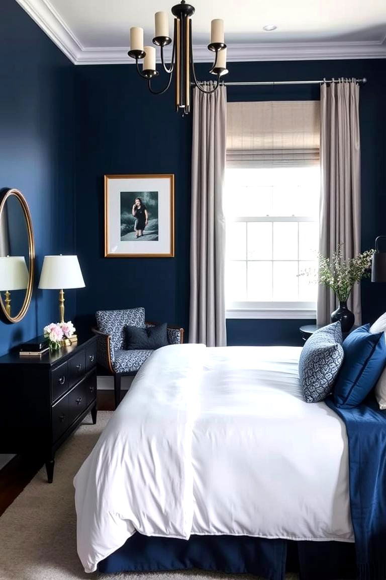 Deep Blue Retreat - 24 Colorful Bedroom Ideas