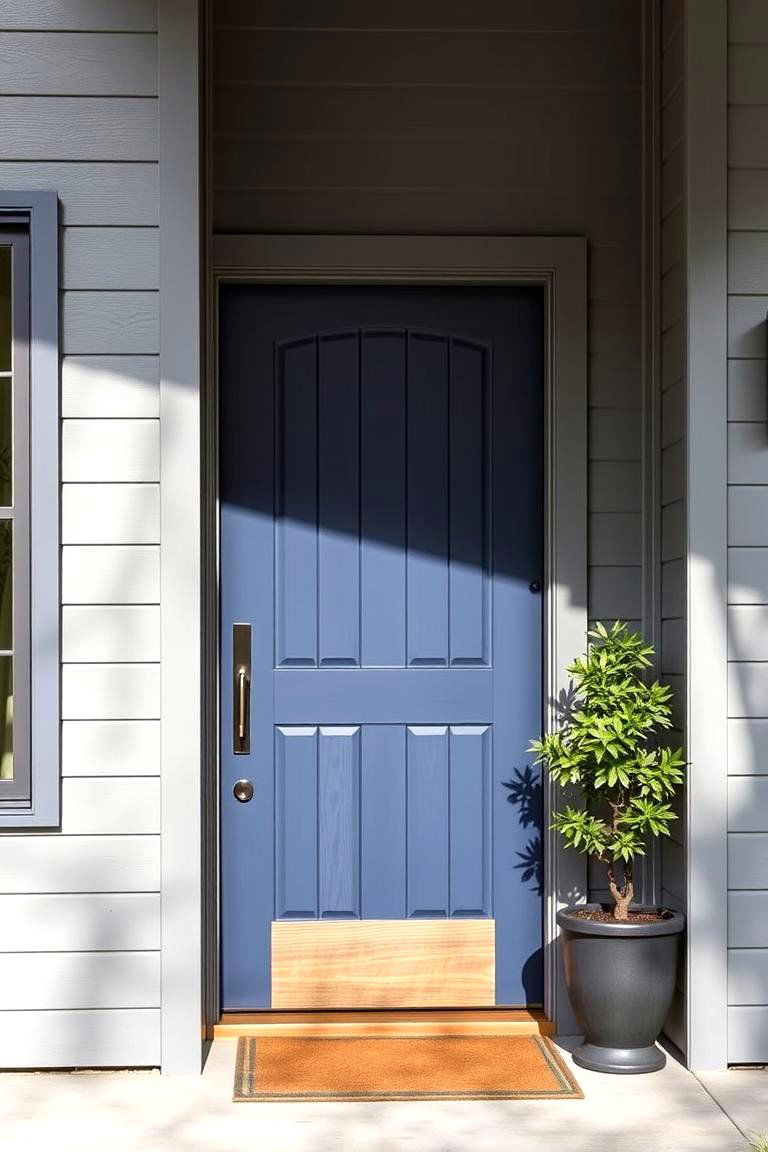 Deep Blue for a Calm Inviting Vibe - 24 Front Door Color Ideas