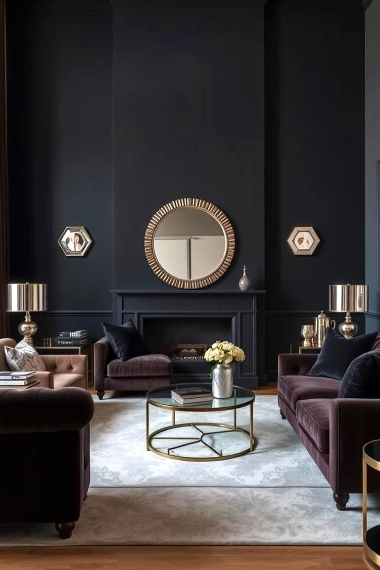 Deep Charcoal Sophisticated and Modern - 24 Accent Wall Colors