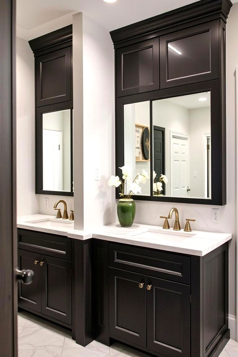 Deep Charcoal - 24 Bathroom Cabinet Color Ideas