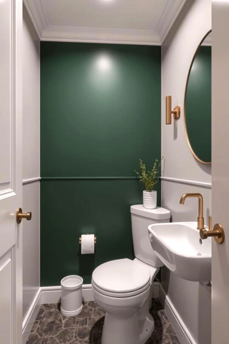 Deep Emerald Statements - 24 Green Powder Room Ideas