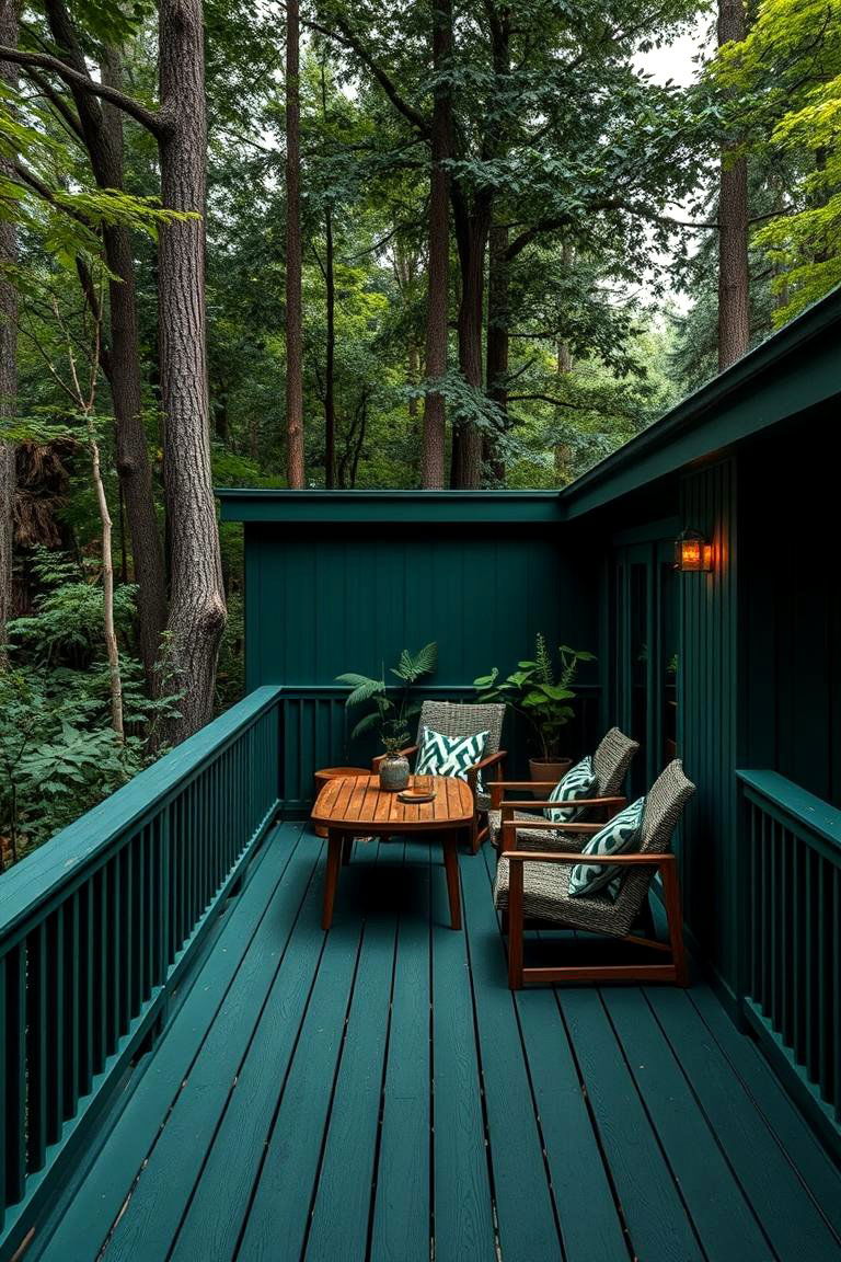 Deep Forest Green Enclave Deck - 24 Deck Color Ideas