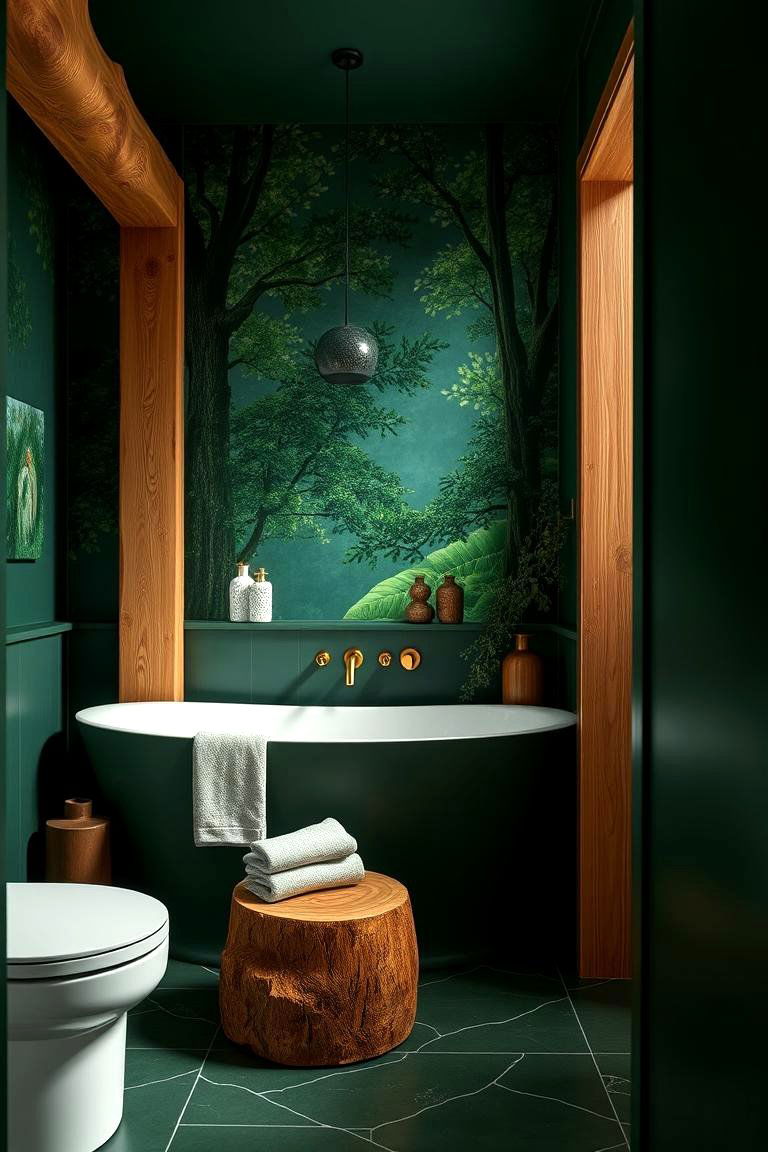 Deep Forest Green - 24 Bathroom Color Ideas