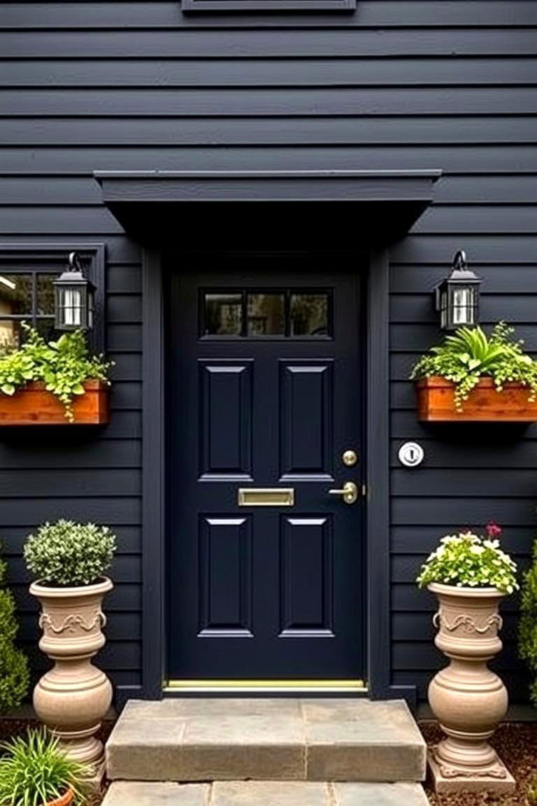 Deep Navy Blue - 24 Paint Colors for a Modern Black House With Cedar Accents