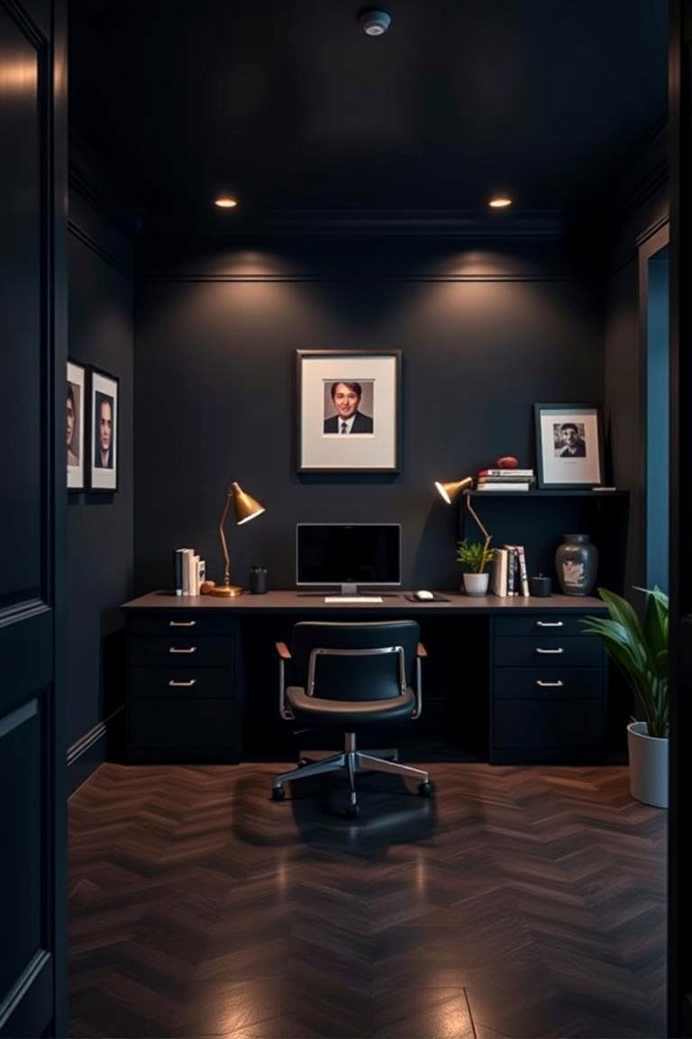 Deep Navy Blue - 24 Home Office Paint Colors