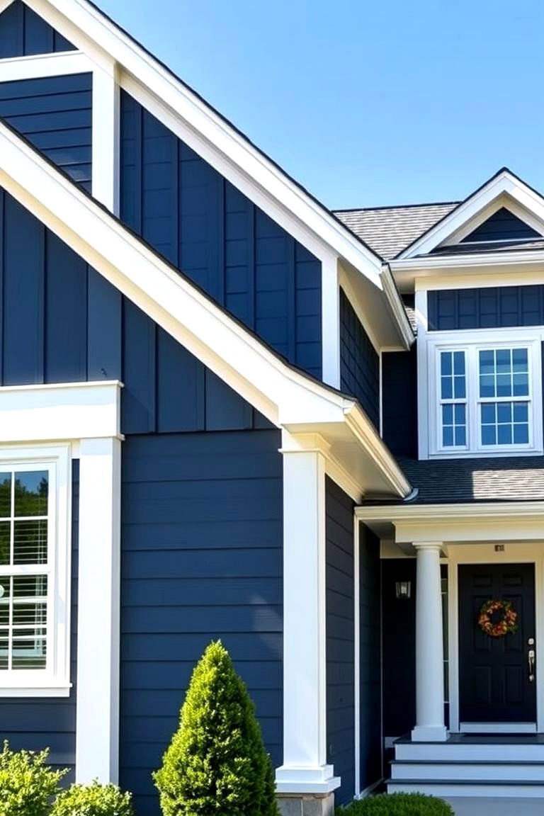 Deep Navy Board and Batten Siding - 24 Board and Batten Siding Colors