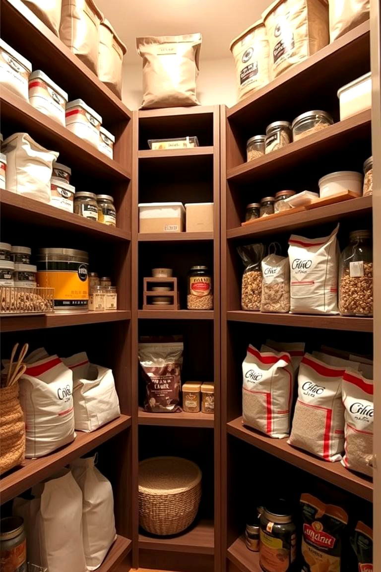 Deep Pantry Shelves for Bulk Goods - 24 Kitchen Pantry Ideas