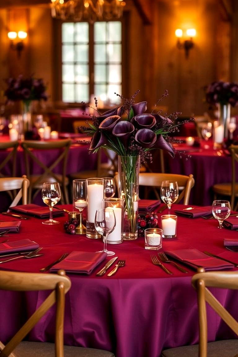 Deep Plum Elegance - 24 Purple Wedding Theme Ideas