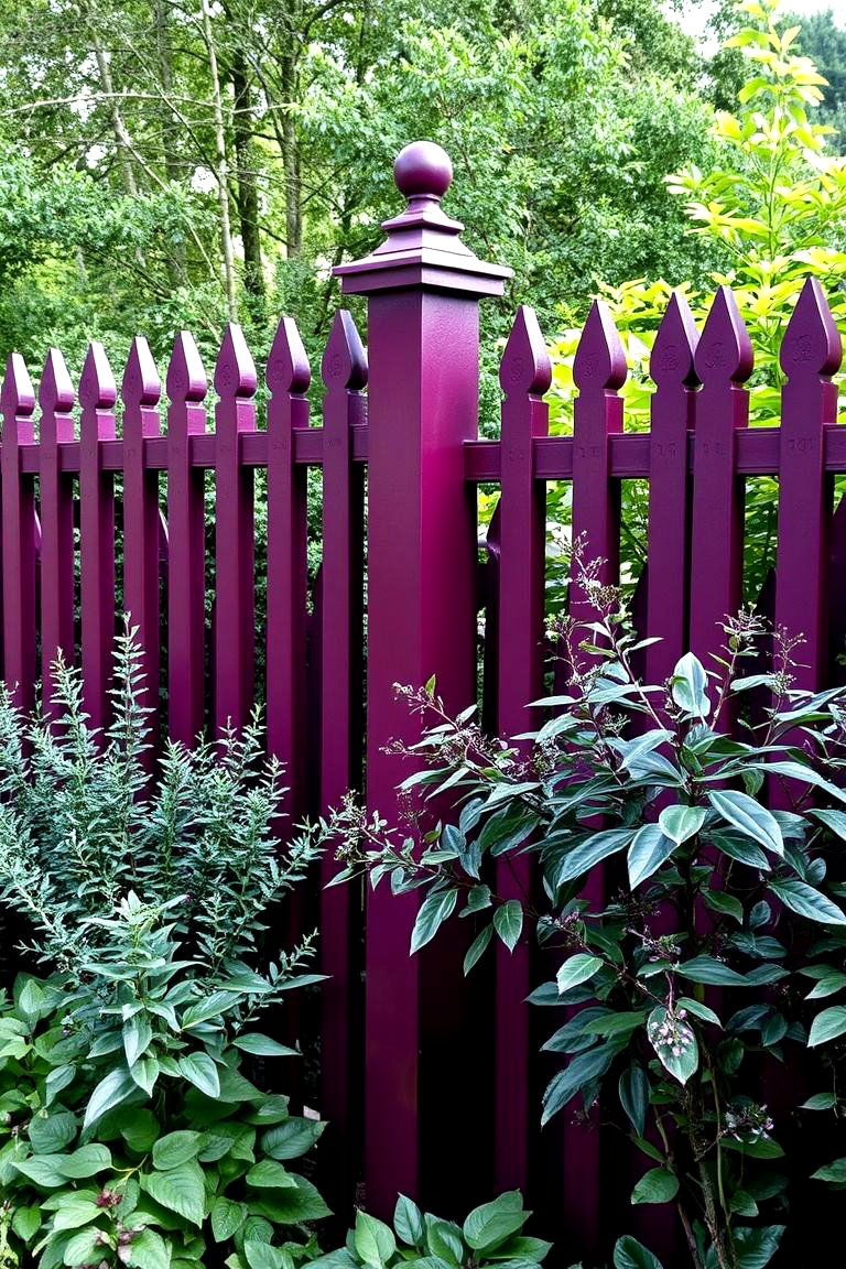 Deep Plum for a Bold Luxurious Feel - 24 Fence Paint Colours