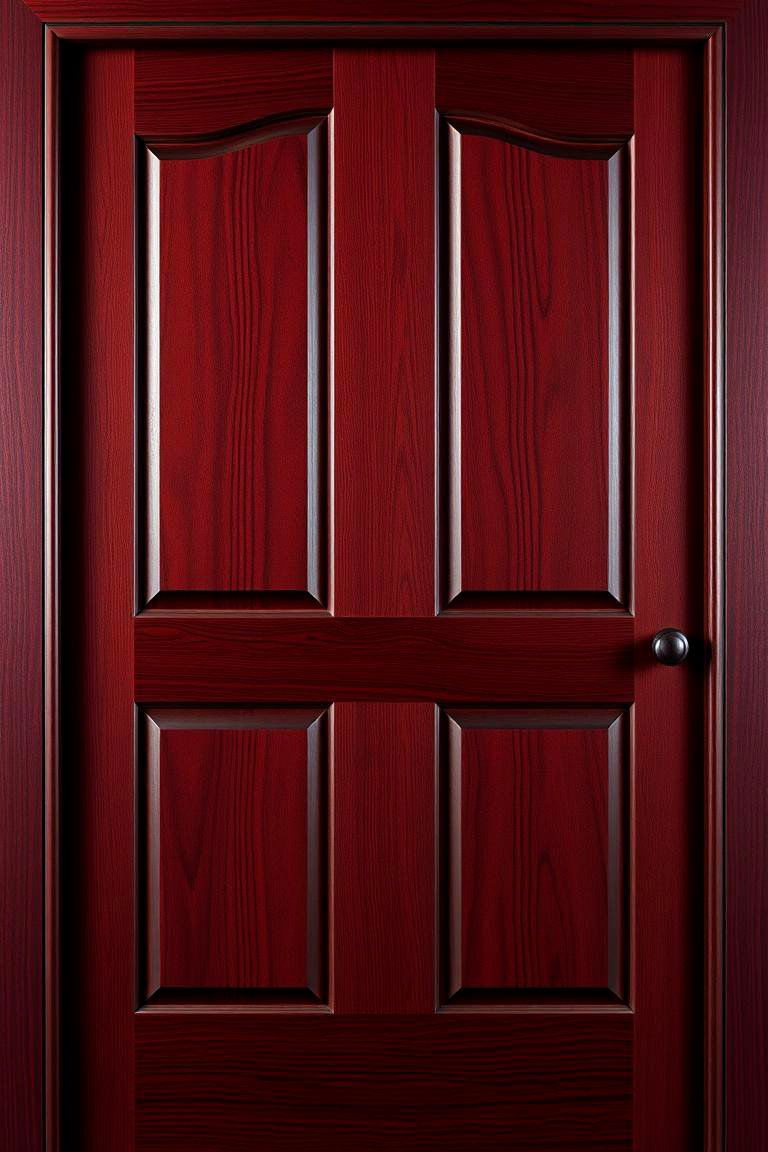 Deep Redwood Depth - 24 Stained Front Door Ideas