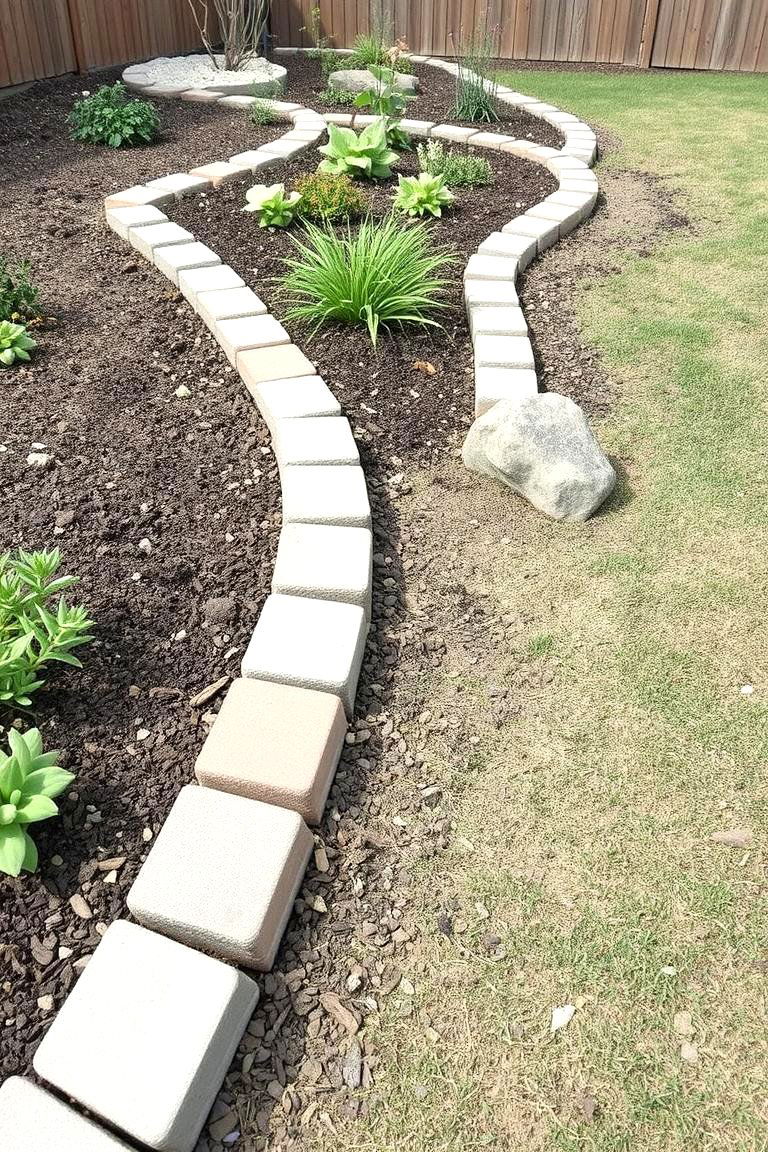 Defined Garden Edging - 24 Cinder Block Garden Ideas