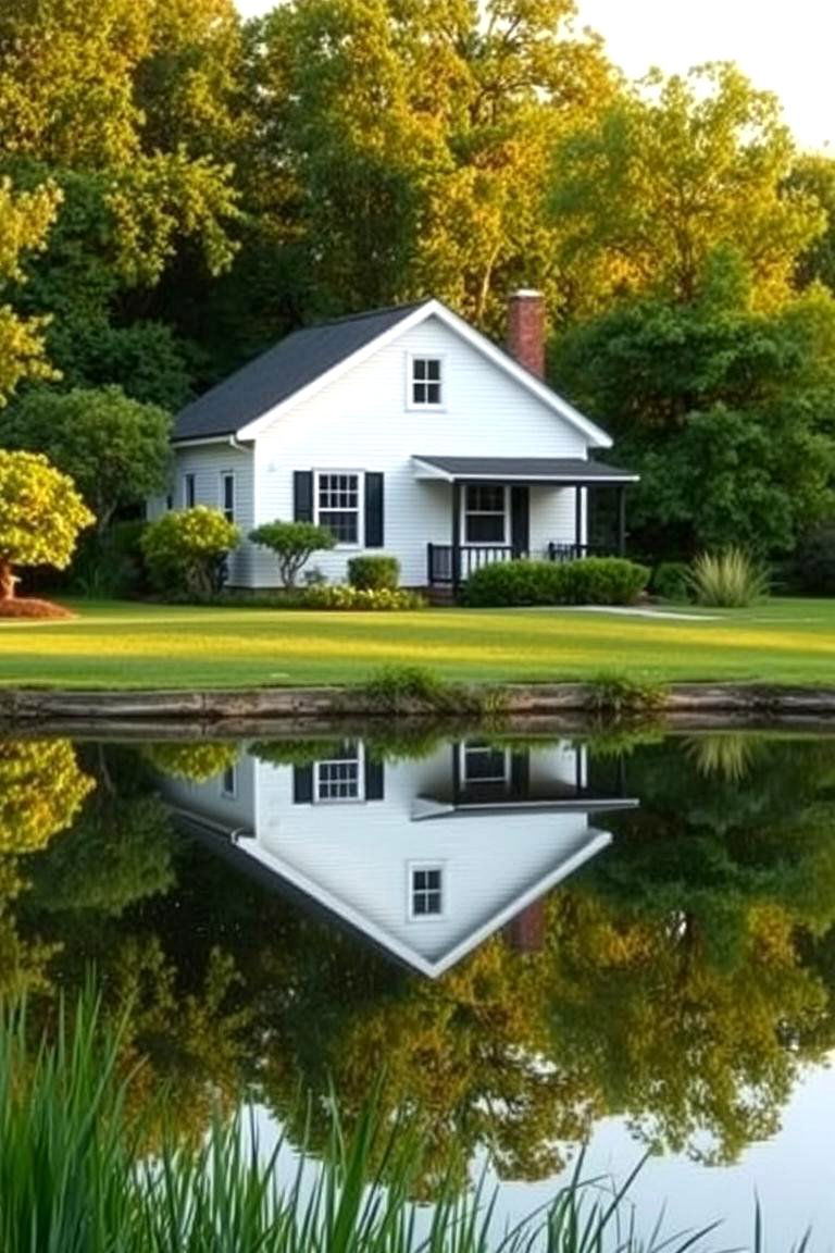 Defining Interior Transitions - 24 single story white house black trim