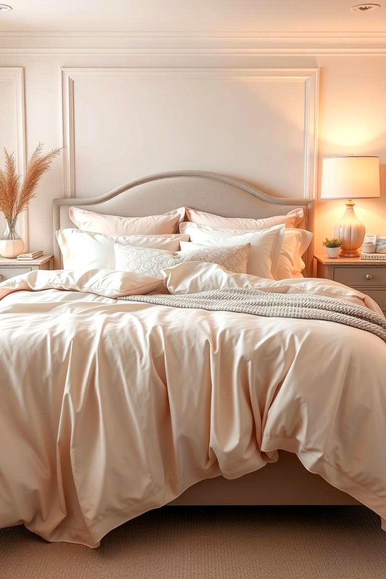 Delicate Blush Bedding Ensemble - 24 Blush Pink Bedroom Ideas