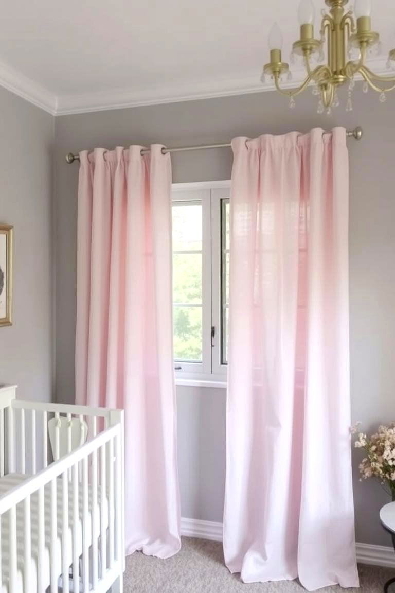 Delicate Blush Pink Curtains - 24 What Color Curtains Go With Gray Walls