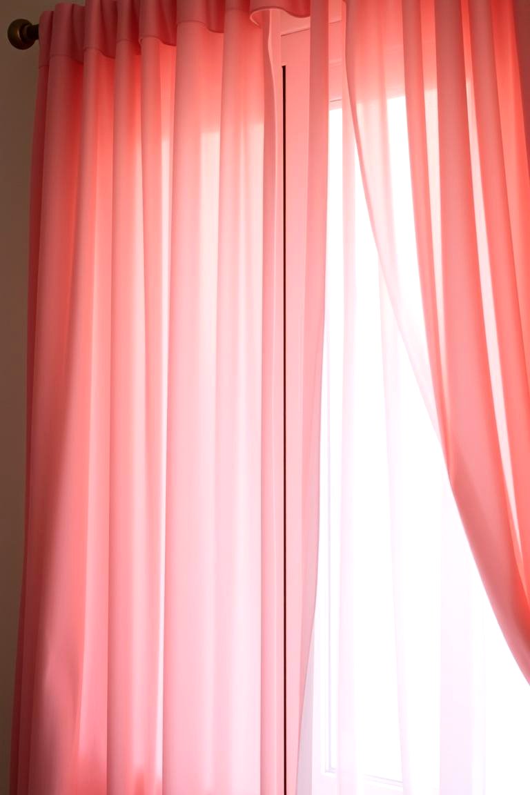 Delicate Curtains - 24 Pink Nursery Ideas