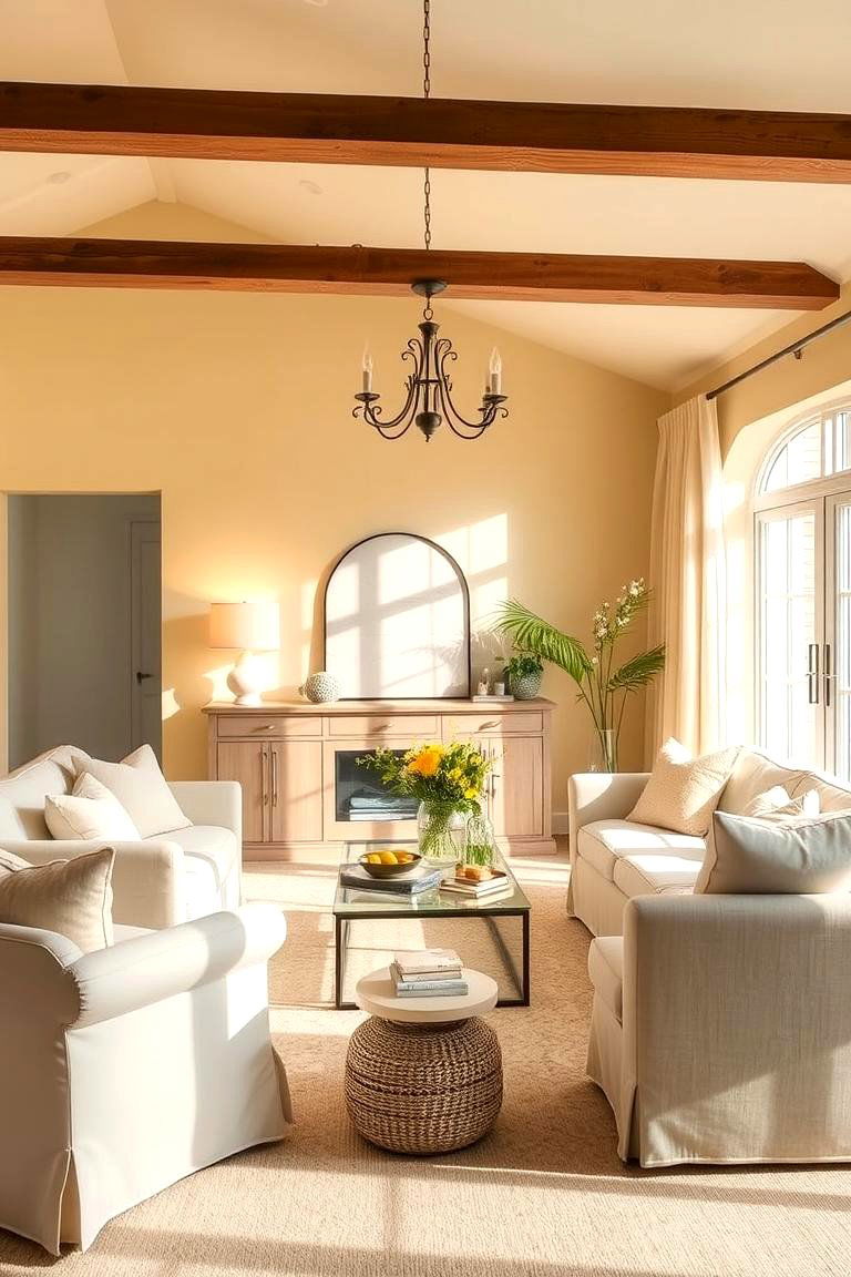 Delicate Daffodil Glow - 24 Pastel Living Room Ideas