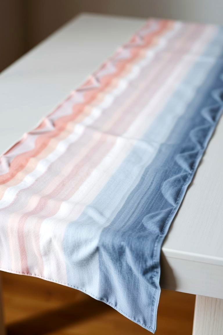 Delicate Hand Dyed Table Runner - 24 Table Runner Ideas