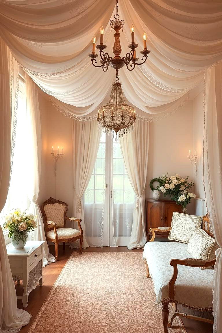 Delicate Lace and Linen Fabrics - 24 Cottagecore Interior Design Ideas