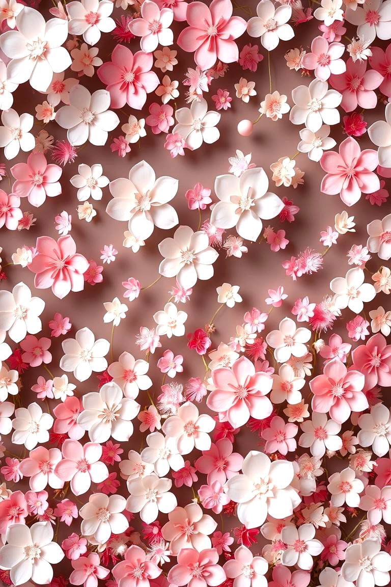Delicate Paper Flowers - 24 Wedding Backdrop Ideas