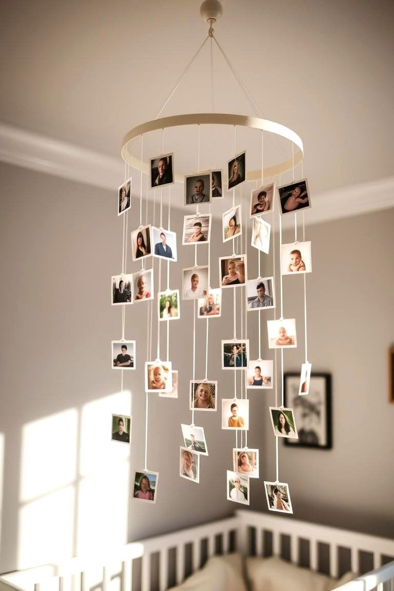 Delicate Photo Mobile - 24 Photo Display Ideas