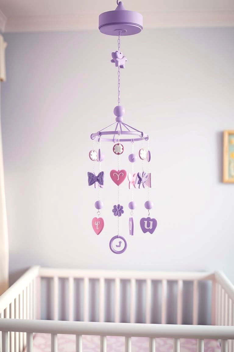 Delightful Purple Mobile - 24 Purple Nursery Ideas
