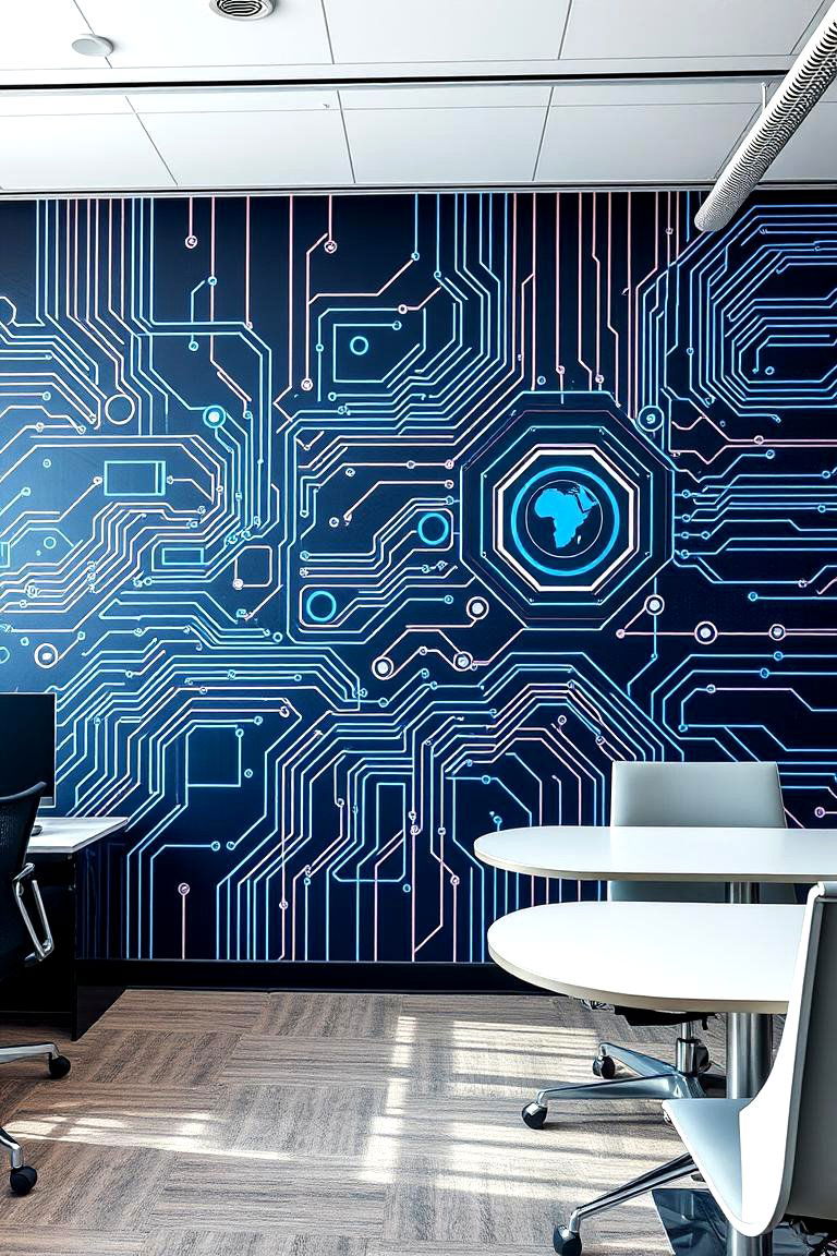 Depictions of Innovation and Technology - 24 Office Wall Murals