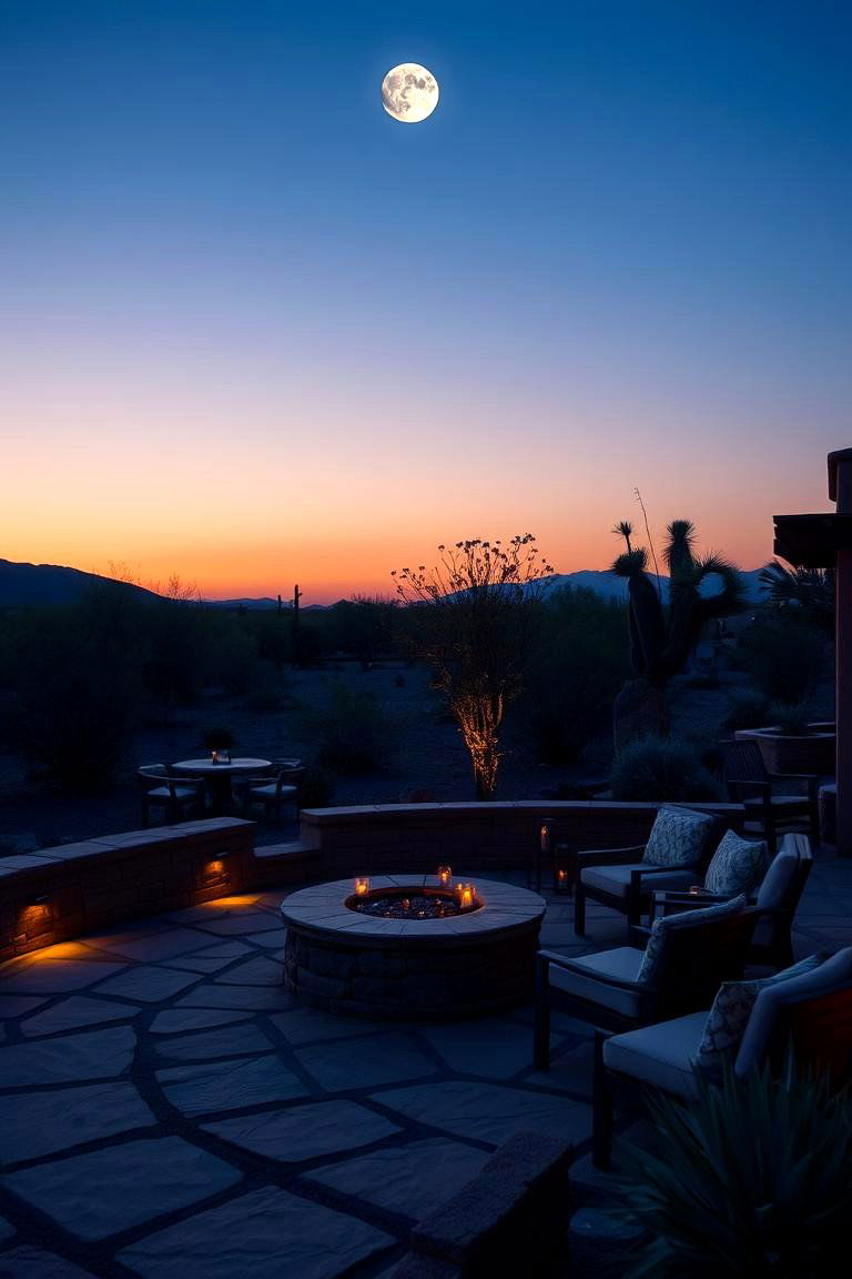 Desert Moonlit Patio - 24 Desert Landscape Ideas