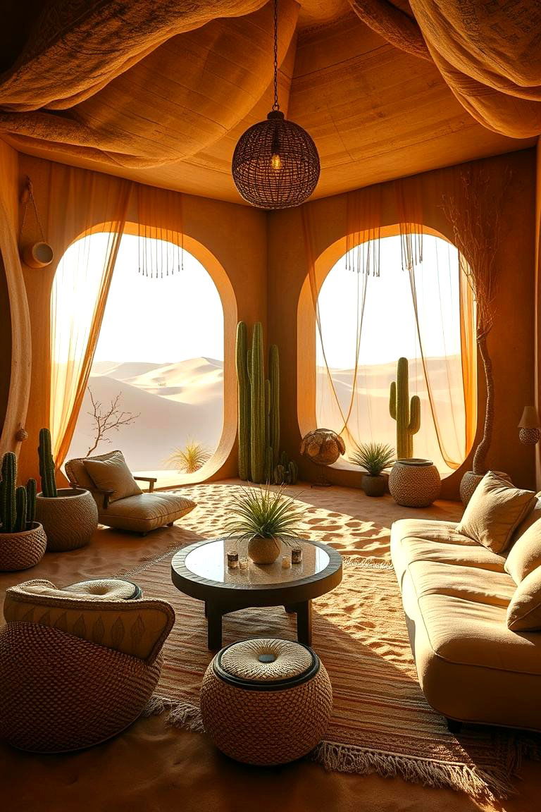 Desert Oasis Inspired Lounge - 24 Outdoor Living Room Ideas