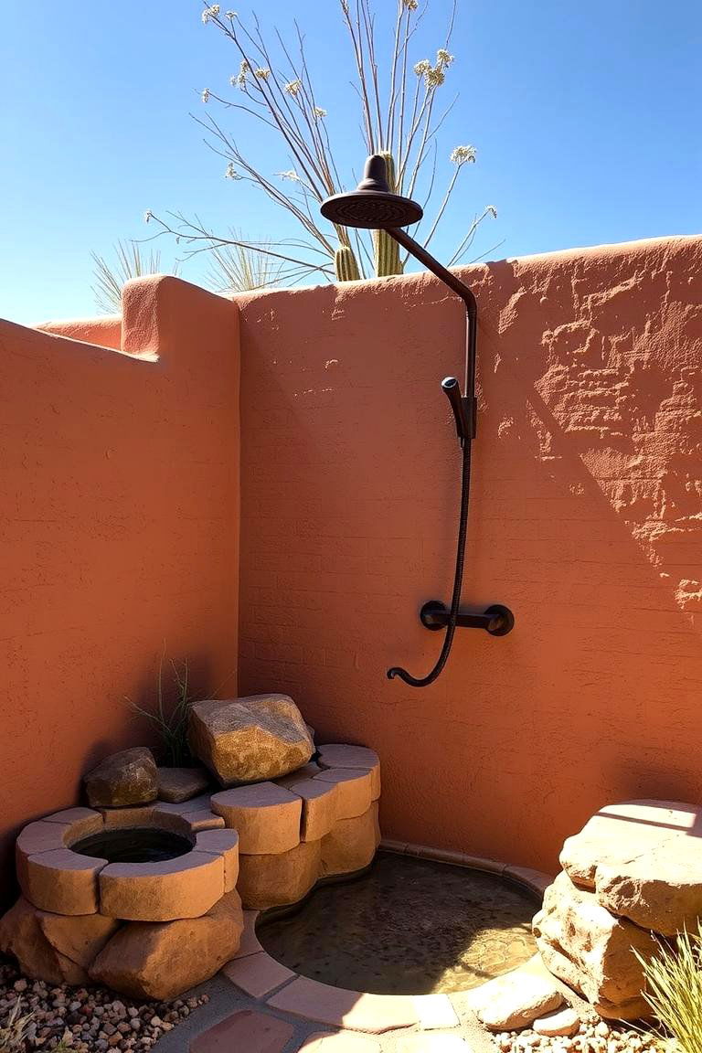 Desert Oasis Outdoor Shower - 24 Outdoor Shower Ideas
