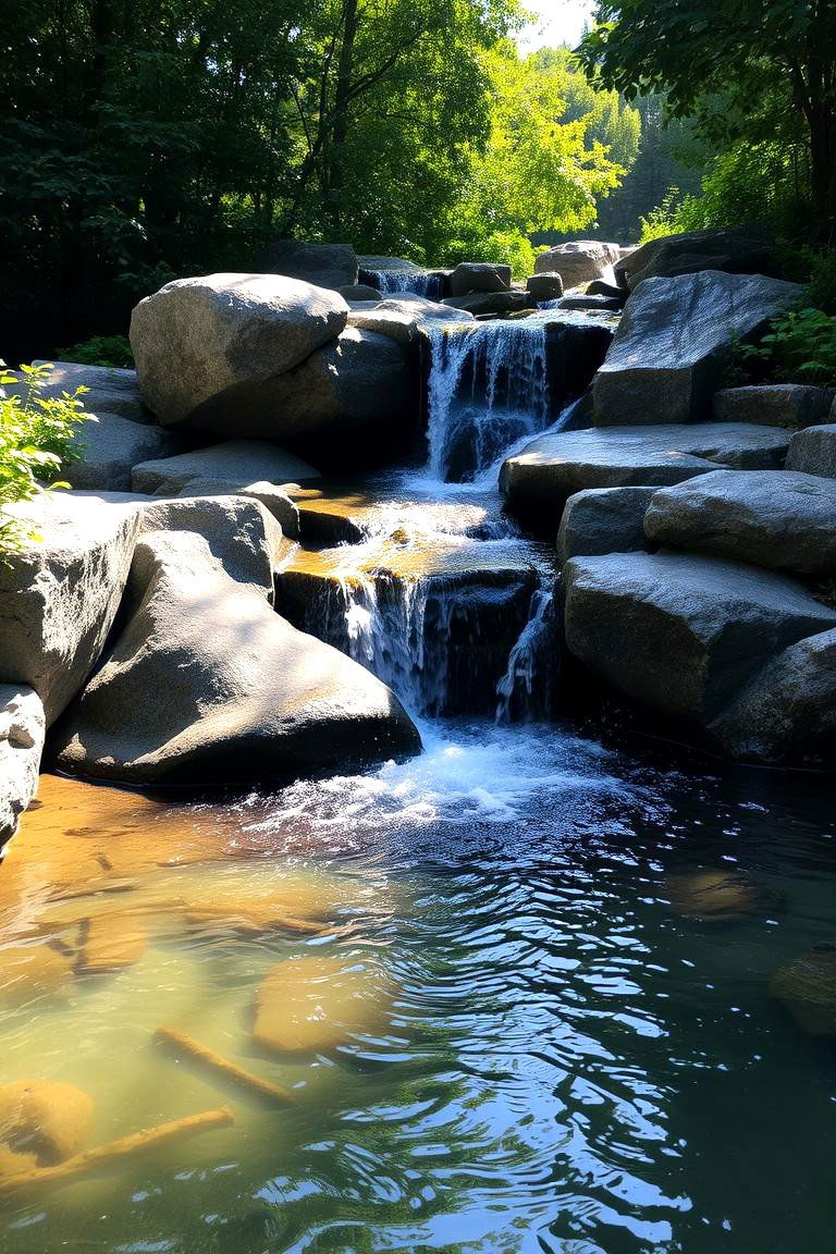 Designing a Tranquil Rock Water Feature - 24 Rock Landscaping Ideas