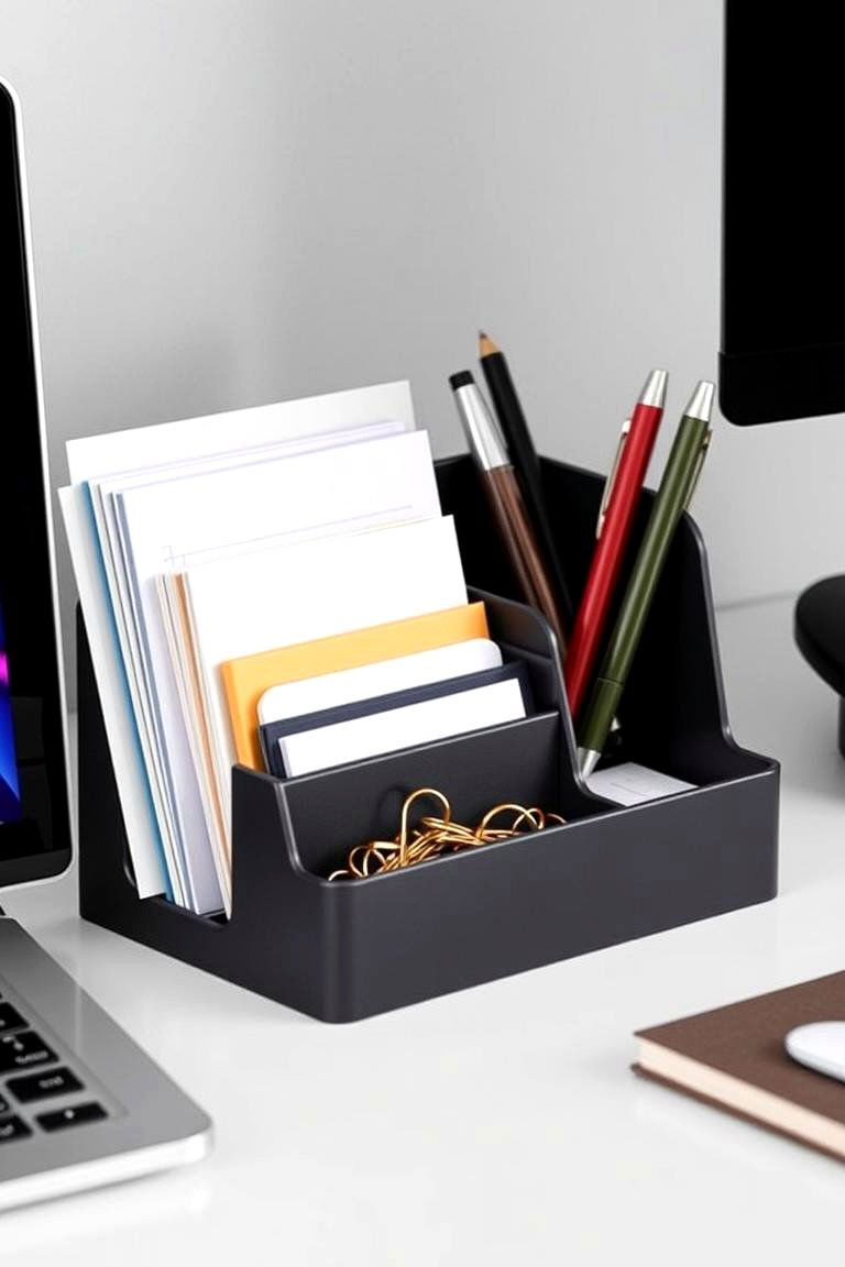Desk Organizer for Better Focus - 24 Cubicle Decor Ideas