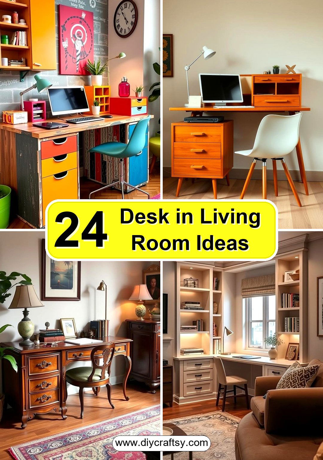 Desk in Living Room Ideas