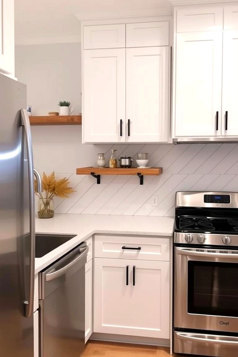 Diagonal Shiplap for Unique Flair - 24 Shiplap Backsplash Ideas for Your Kitchen