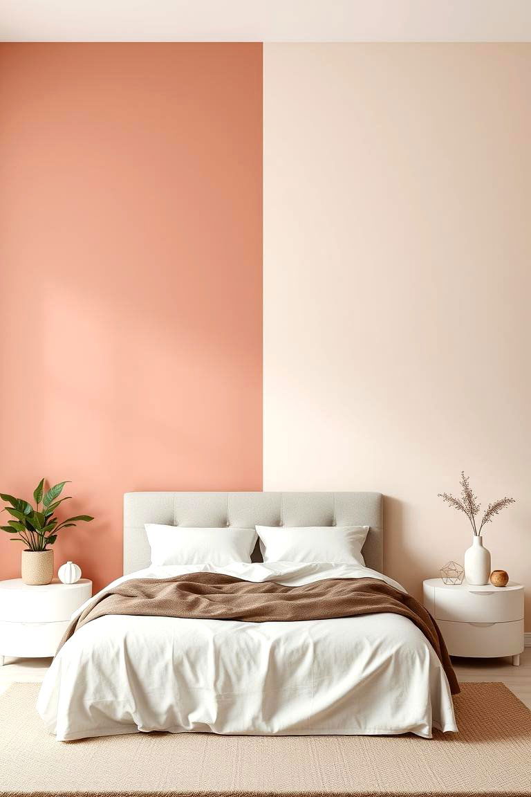 Diagonal Split for a Unique Perspective - 24 Two Tone Wall Paint Ideas