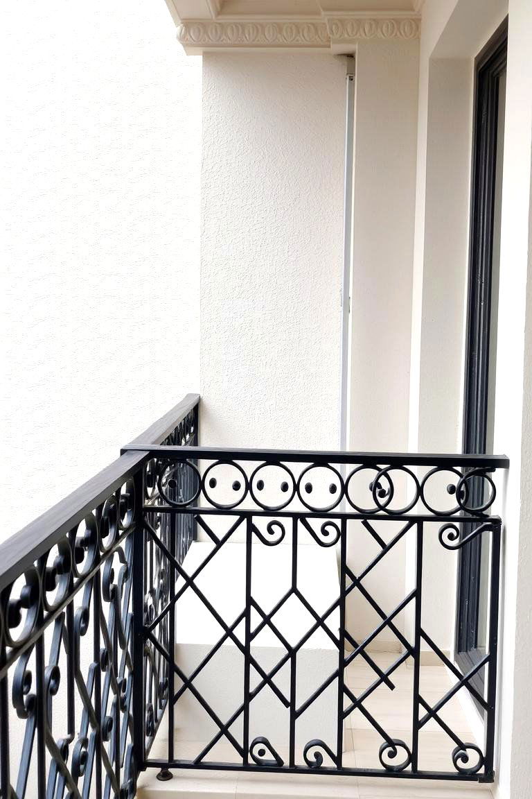 Diamond Lattice Pattern - 24 Wrought Iron Balcony Railing Design Ideas